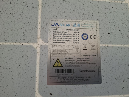 Zdjęcie przedmiotu: Elements of a photovoltaic installation with a capacity of 9.9 kWp