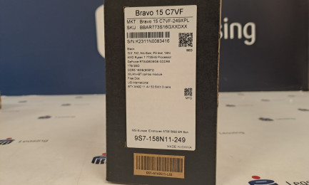 Zdjęcie przedmiotu: Ноутбук MSI Bravo 15 C7VF-249XPL Ryzen 7 7735HS / 16 ГБ / 1 ТБ / RTX 4060 / 144 Гц / 16 ГБ ОЗП / 1 ТБ SSD PCIe / Windows 11 Home