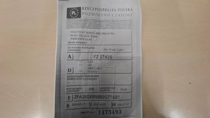 Zdjęcie przedmiotu: Fiat Ducato 35 2.3 M-jet E6 3.5t L4H2 Oświadczenie o utracie DR