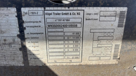 Zdjęcie przedmiotu: K&Ouml;GEL SWCT 24 P Port 130AHIII/1110/11.18 39.5t