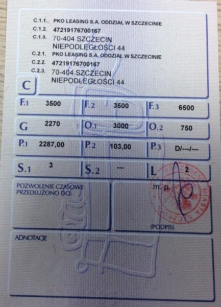 Zdjęcie przedmiotu: Fiat Ducato MAXI 2.3 M-jet L4H3 E6d 3.5t Oświadczenie o utracie DR