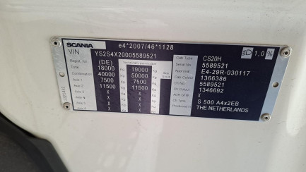 Zdjęcie przedmiotu: SCANIA S500 A 4x2 EB