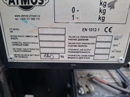 Zdjęcie przedmiotu: Atmos PB82 screw compressor equipped with an aftercooler with water separator