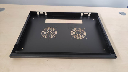 Настінна шафа Lanberg 19", 12U, 600x450, чорна (FLAT PACK) (WF01-6412-10B)