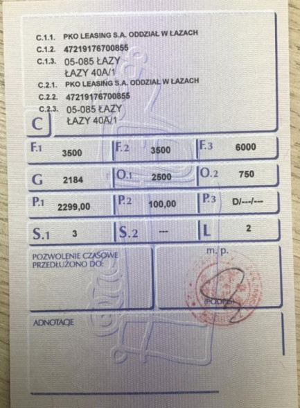 Zdjęcie przedmiotu: Renault Master FWD 2.3 dCi L3H2 Extra E6d 3.5t Declaration of loss of registration certificate