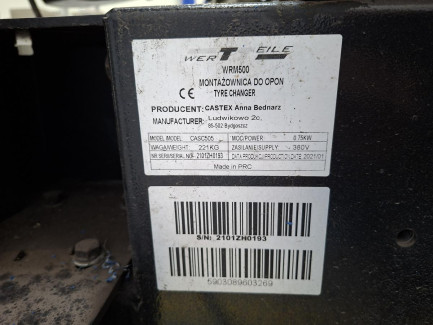 Zdjęcie przedmiotu: Обладнання для шиномонтажних майстерень CASTEX (WERTTEILE) - балансувальний та шиномонтажний верстат