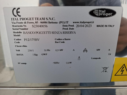 Zdjęcie przedmiotu: ITAL-PROGET BANCO POZZETTI SENZA RISERVA P12/175BV ice cream display cabinet