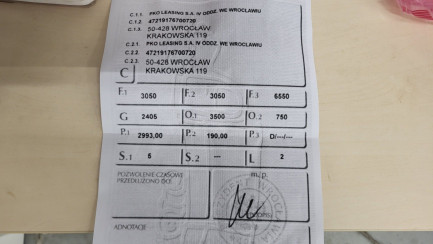 Zdjęcie przedmiotu: RANGE ROVER 3.0TD V6 HSE EU6 Declaration of loss of registration certificate