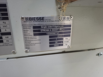 Zdjęcie przedmiotu: BIESSE STREAM A 5.5 SMART single-sided edge banding machine
