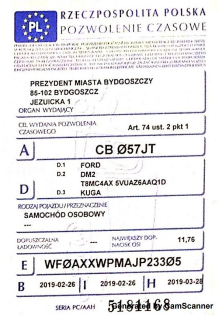 Zdjęcie przedmiotu: Ford Kuga 2.0 TDCi Titanium AWD Powershift Oświadczenie o utracie DR