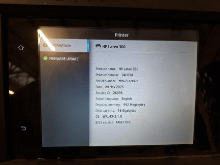 Zdjęcie przedmiotu: Maszyna poligraficzna HP LATEX 360