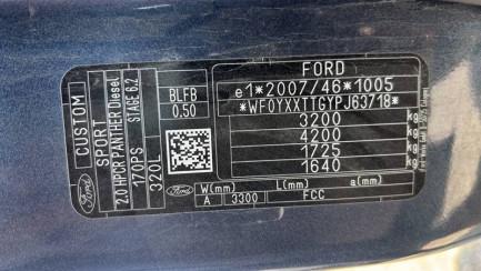 Zdjęcie przedmiotu: Ford Transit Custom 320 2.0 TDCi E6.2 3.2t L2 Sport
