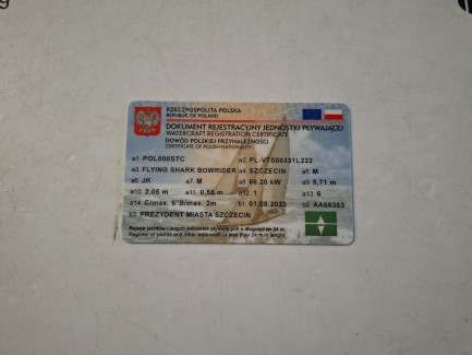 Zdjęcie przedmiotu: Ł&oacute;dź motorowa VTS FLYING SHARK BOWRIDER 5.7