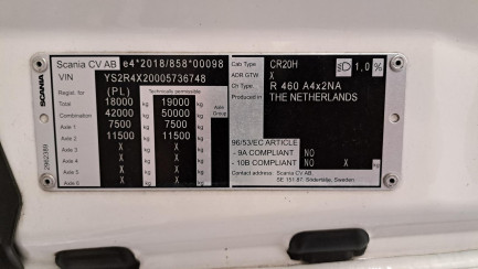 Zdjęcie przedmiotu: SCANIA R460 E6 18.0t Highline