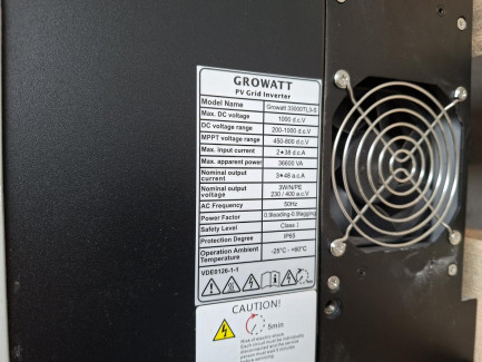 Zdjęcie przedmiotu: Photovoltaic inverter (inverter) Growatt 33000tl3-s