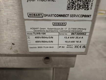 Zdjęcie przedmiotu: Podw&oacute;jna zmywarka HOBART TLWS-10A