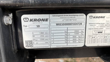 Zdjęcie przedmiotu: KRONE SDP eLG50-CS/13.6 Mega 27 43.0t