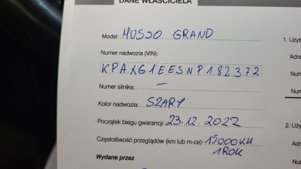 Zdjęcie przedmiotu: Ssangyong Musso Grand 2.2 e-XDi Sapphire 4WD aut