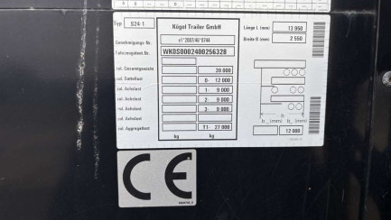 Zdjęcie przedmiotu: KOEGEL SN 24 CO24P90/910/13.95 Mega 35.0t 