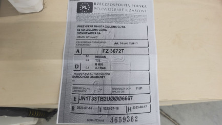 Zdjęcie przedmiotu: Nissan X-trail 1.5 VC-T e-POWER Tekna e-4ORCE Oświadczenie o utracie DR