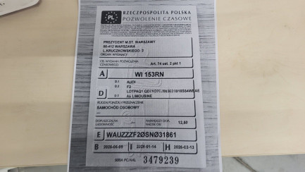 Zdjęcie przedmiotu: Audi A6 40 TDI mHEV Quattro Advanced S tronic Oświadczenie o utracie DR