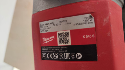 Zdjęcie przedmiotu: Milwaukee SDSMAX K 545S 5KG 8.5J Hammer