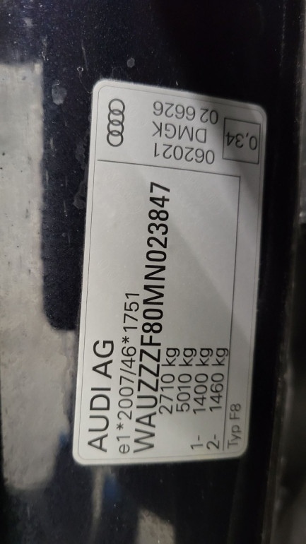 Zdjęcie przedmiotu: Audi A8 50 TDI mHEV Quattro Tiptr. Заява про втрату реєстраційного свідоцтва