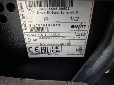 Zdjęcie przedmiotu: Інверторний зварювальний апарат EWM Taurus 405 Steel Synergic S