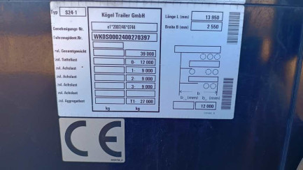 Zdjęcie przedmiotu: KOGEL SN 24 Dropside