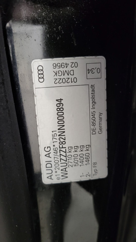 Zdjęcie przedmiotu: Audi A8 50 TDI mHEV Quattro Tiptr. Oświadczenie o utracie DR