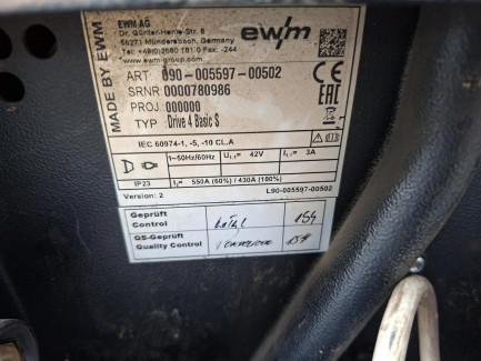 Zdjęcie przedmiotu: Інверторний зварювальний апарат EWM Taurus 405 Basic S