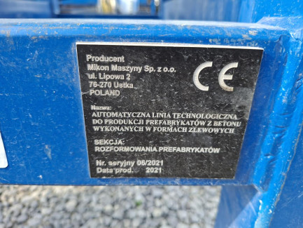 Zdjęcie przedmiotu: Automated production line for precast concrete elements manufactured using casting molds &ndash; Mikon Maszyny Sp. z o.o.